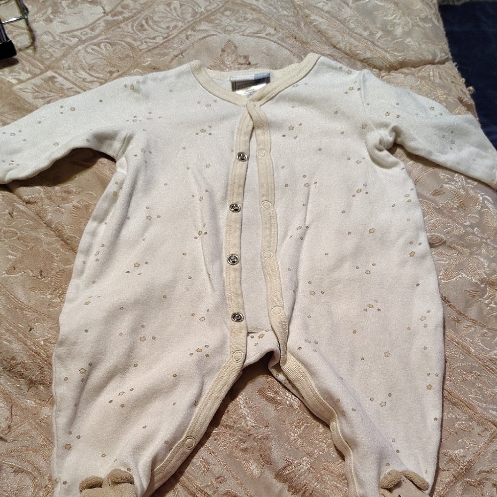 Cream Button-Up Kids One Piece